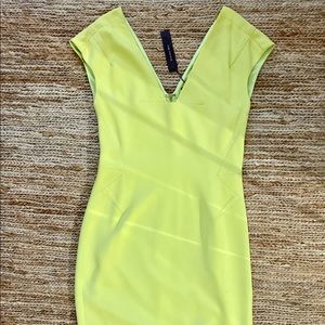 Rachel Roy Women’s Cap Sleeve Dress Florescent Lime